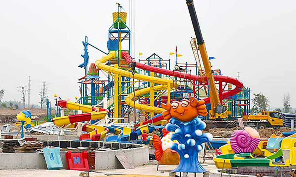 玉林福达水上康体体验园施工现场 玉林福达水上康体体验园施工现场