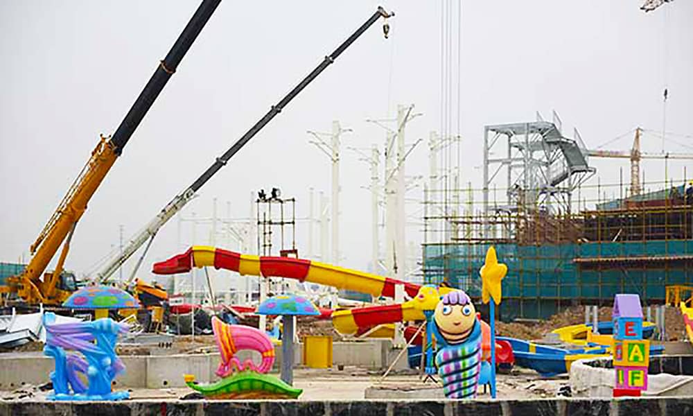 玉林福达水上康体体验园施工现场 玉林福达水上康体体验园施工现场